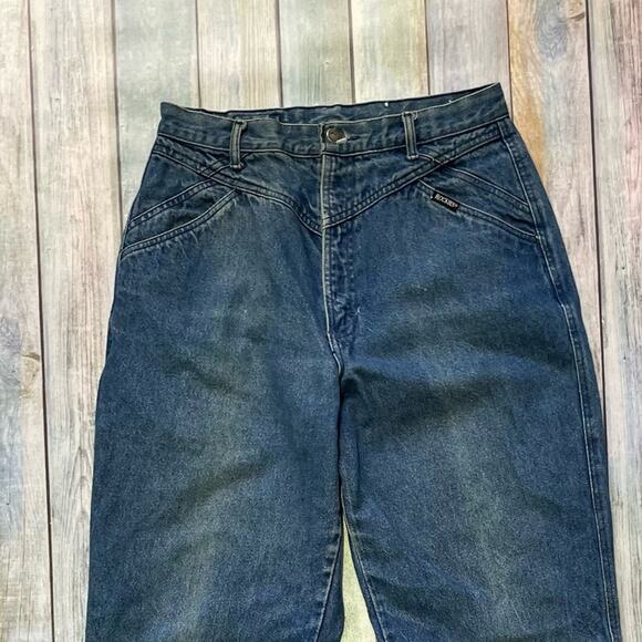 Rocky Mountain Rockies Bareback Jeans Western Rodeo Size 15 Punchy Denim Vintage - Picture 7 of 7